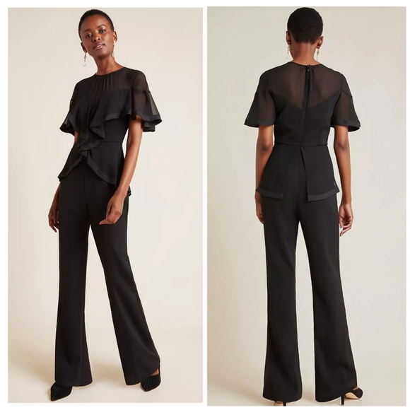 Anthropologie ×harlyn Amaris Flutter-Sleeved Jumpsuit